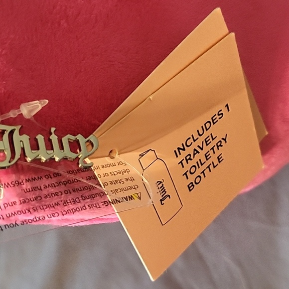 Juicy Couture Pink Rhinestone Cosmetic Case & Bottle New - Picture 5 of 6